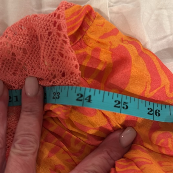 Free People Intimately Tiers For You Boho Floral Maxi Orange Size XL - Picture 8 of 8